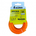 Маленькое фото товара - Леска для триммеров скрученный квадрат KUMA 2,4мм, 15м (оранжевая). Вариант №1