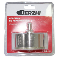 Фото товара - Коронка DERZHI алмазная по керамограниту ф83 мм (1/5/20) 8307-009