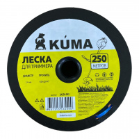 Фото товара - Леска для триммеров квадратная KUMA 2,4мм, 250м (синяя)